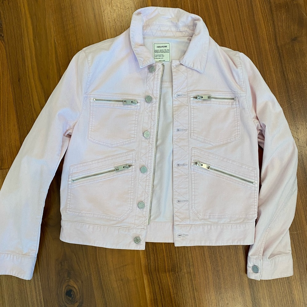 Zadig and Voltaire Pink Corduroy Jacket